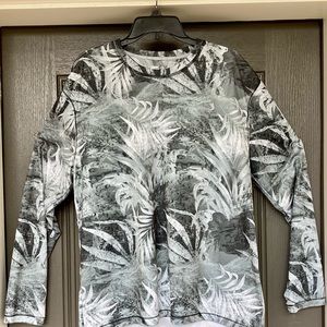 Reel Legends Palm Graphic Long Sleeve Freeline Shirt Gray, Black, White Size XL